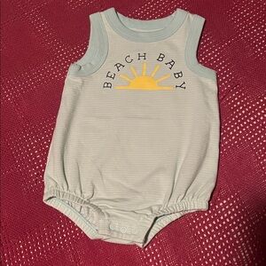 3-6 Months Baby Girl Cat & Jack Sleeveless Baby One-Piece with Yellow Sun Beach